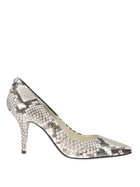 michael kors faux snake skin gold becky heels 10 m|Michael Kors snakeskin heels.